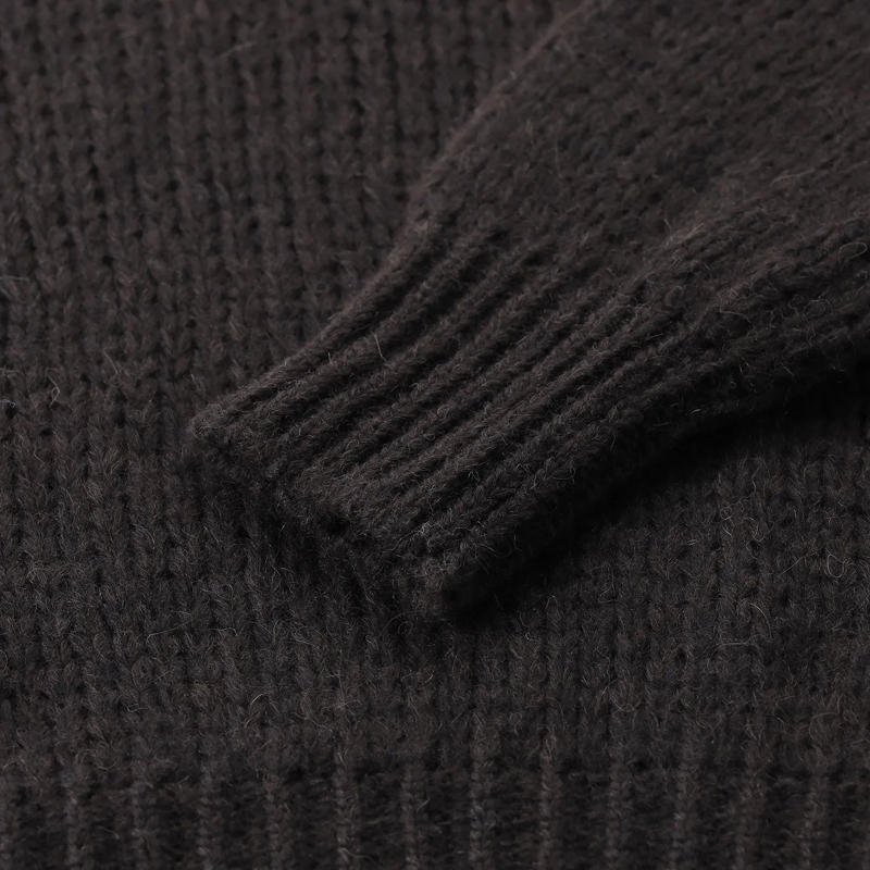 Roberto Collina Pull à col roulé Strickpullover aus Alpaka-Mix grau(Image 6)