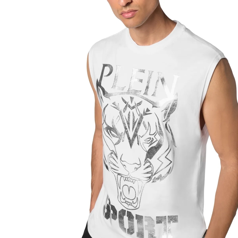 Plein Sport Top Tanktop Tiger weiss(Image 4)