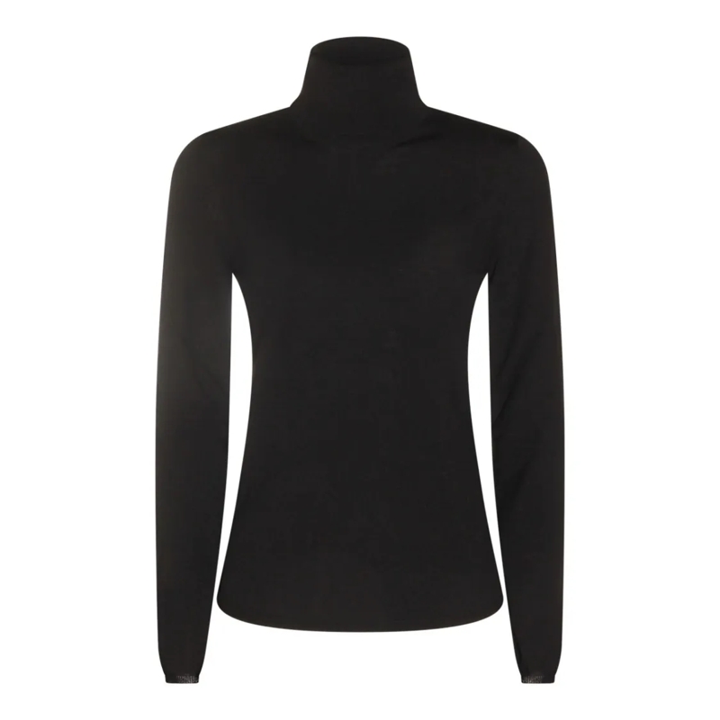 Zanone Pull à col roulé Black Wool Knitwear Black