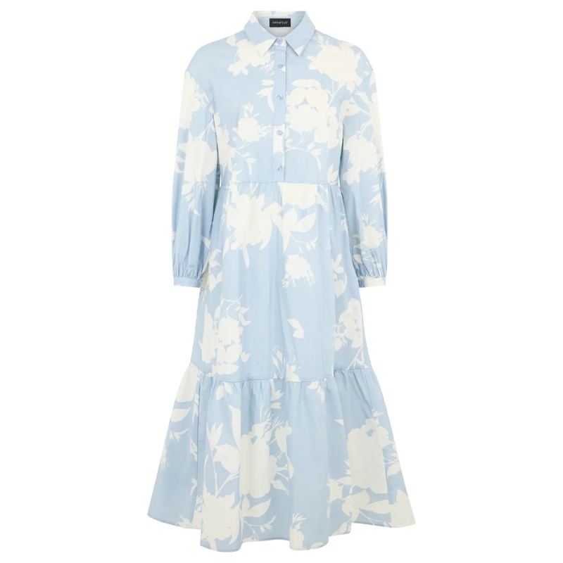 Apart Midikleid Midi Kleid hell-blau