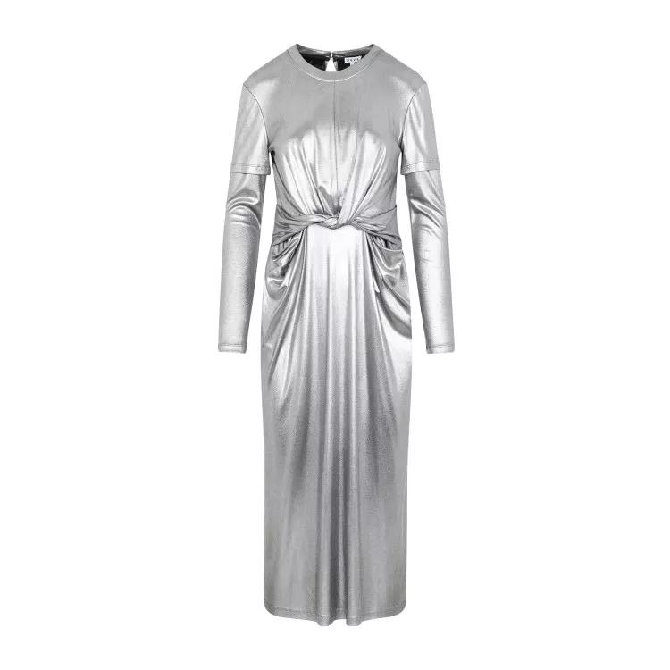 Loewe - Silver Draped Dress - Größe S - silver