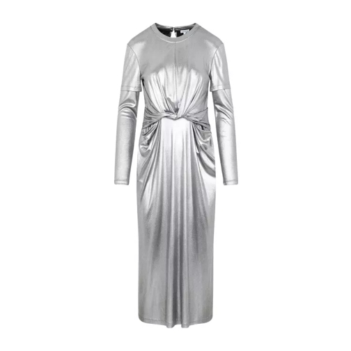 Loewe Silver Draped Dress Silver 