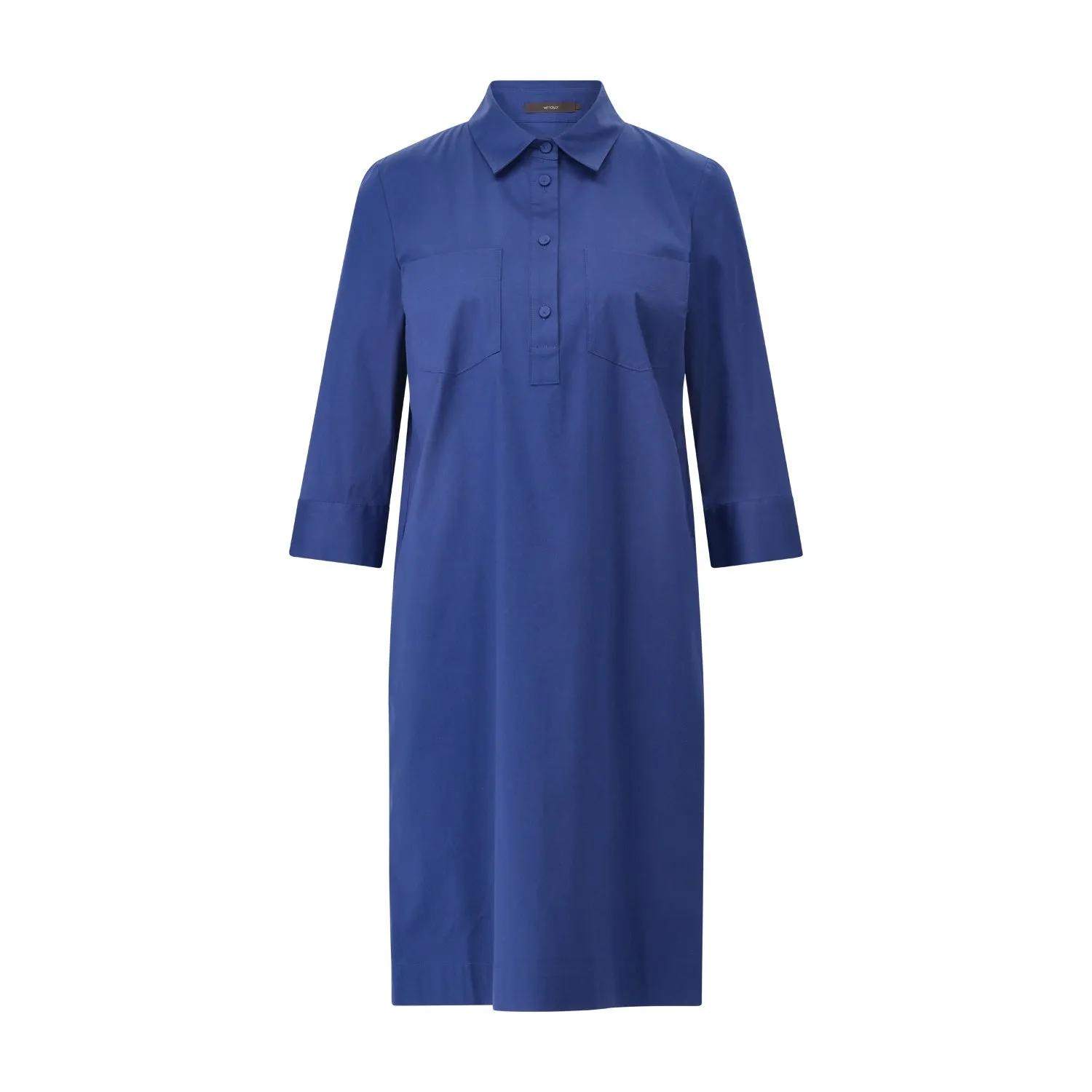 Thumbnail - windsor. - Midikleid mit Polokragen - Größe 44 - blau