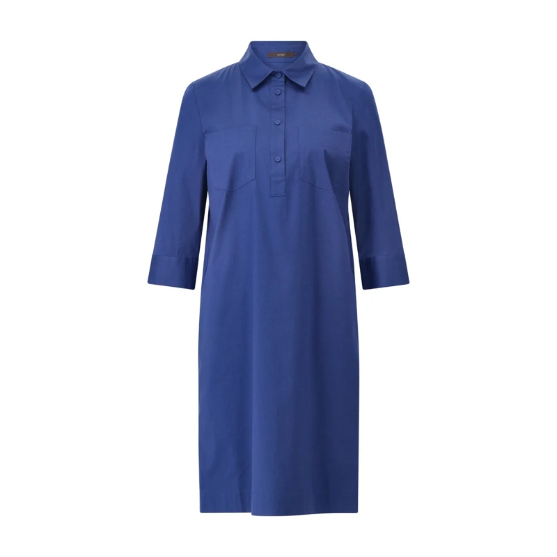 windsor. Minikleid Midikleid mit Polokragen Dunkelblau