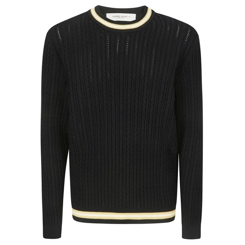 Golden Goose Pullover Long-Sleeved Cable Sweater Blue