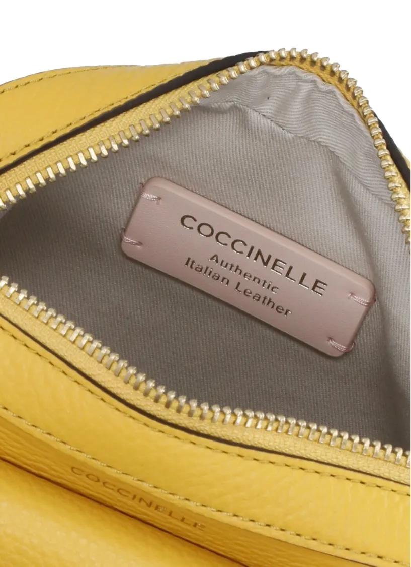 Coccinelle Hobo bags Yellow Beat Soft Mini Shoulder Bag in geel