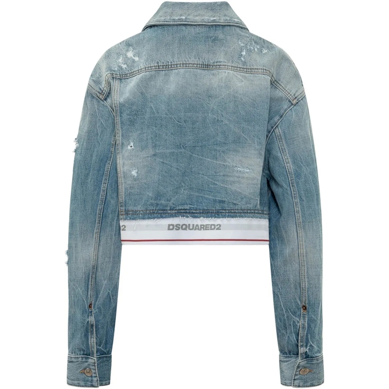 Dsquared2 Veste en jean Giacca Denim Corta con Tasche e Bottoni blau(Image 2)