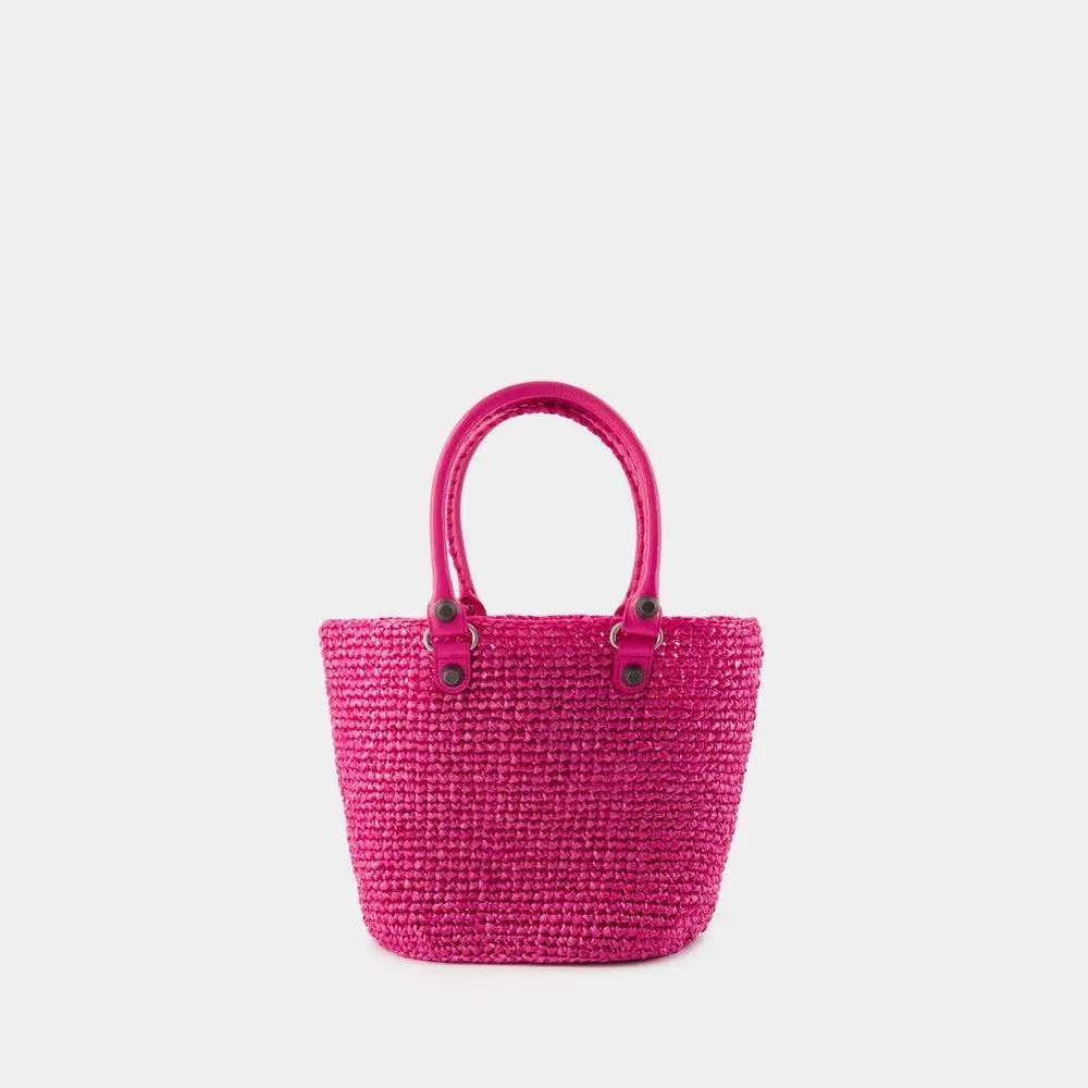 Balenciaga Hobo bags Le Cagole Panier M Shoulder Bag Nylon Pink in roze