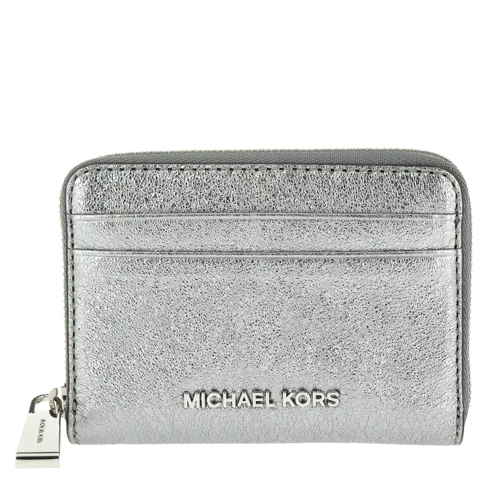 MICHAEL Michael Kors Money Pieces ZA Card Case LT Pewter Portemonnaie mit Zip-Around-Reißverschluss
