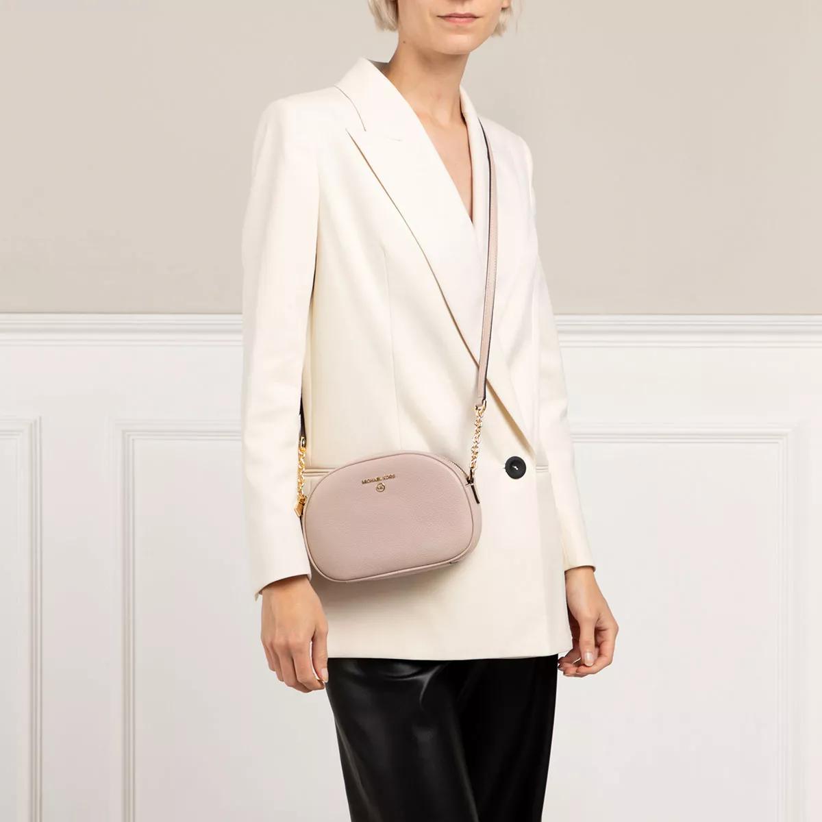 Michael Kors Mercer Medium Pebbled Leather Crossbody Bag- Soft Pink