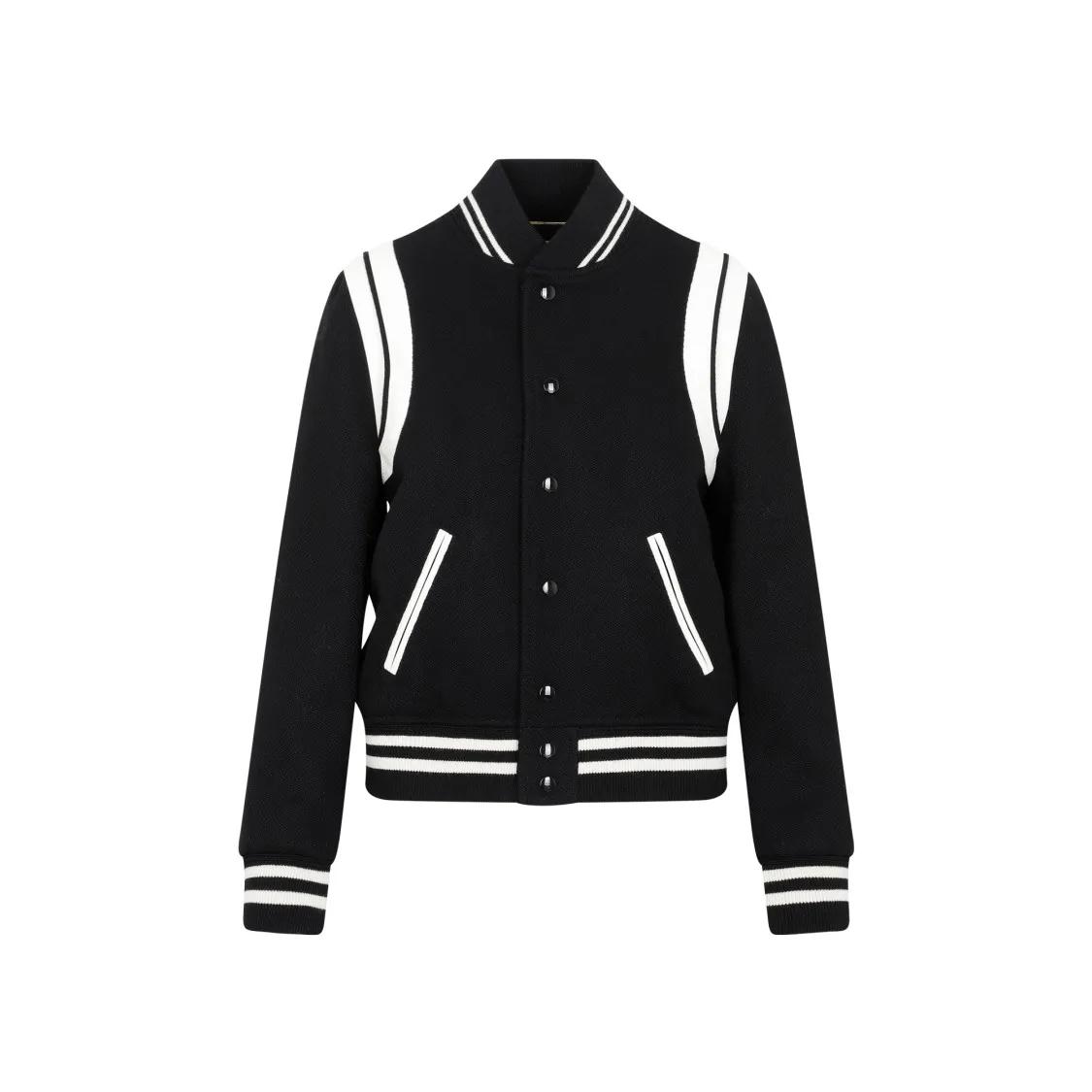 Saint Laurent - 2 Bandes Teddy Jacket - Größe 54 - schwarz