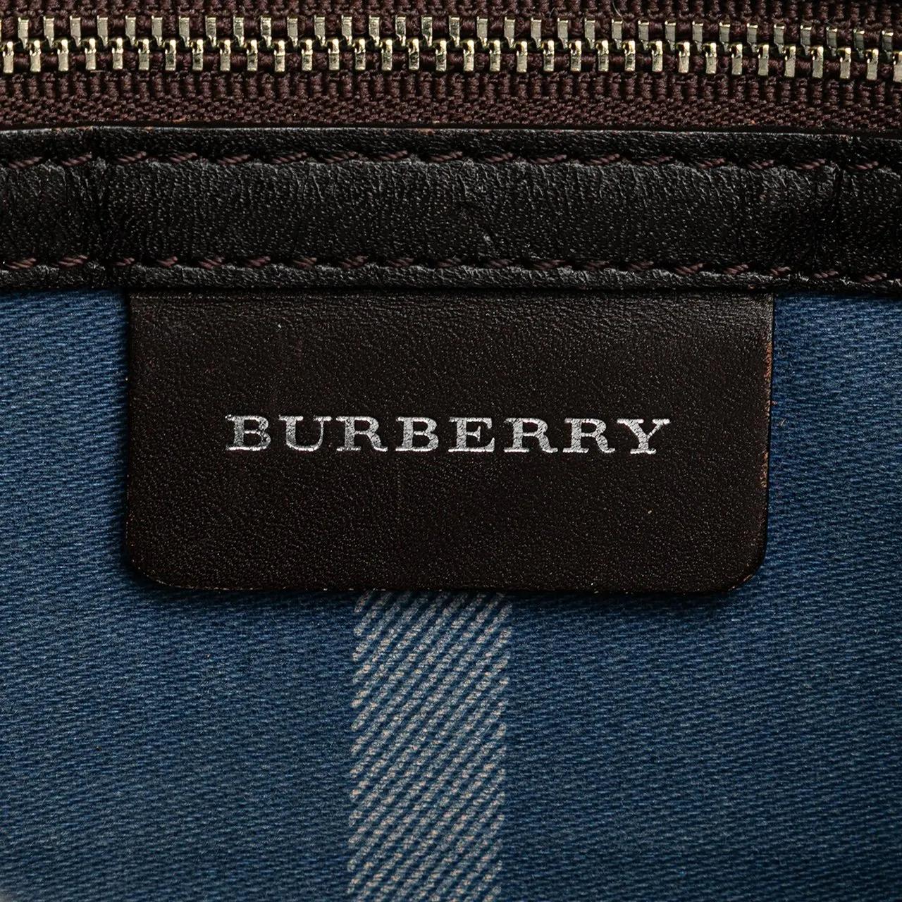 Thumbnail - Burberry Hobo Bags - Leather Trimmed Raffia Crossbody - Gr. unisize - in Braun - für Damen