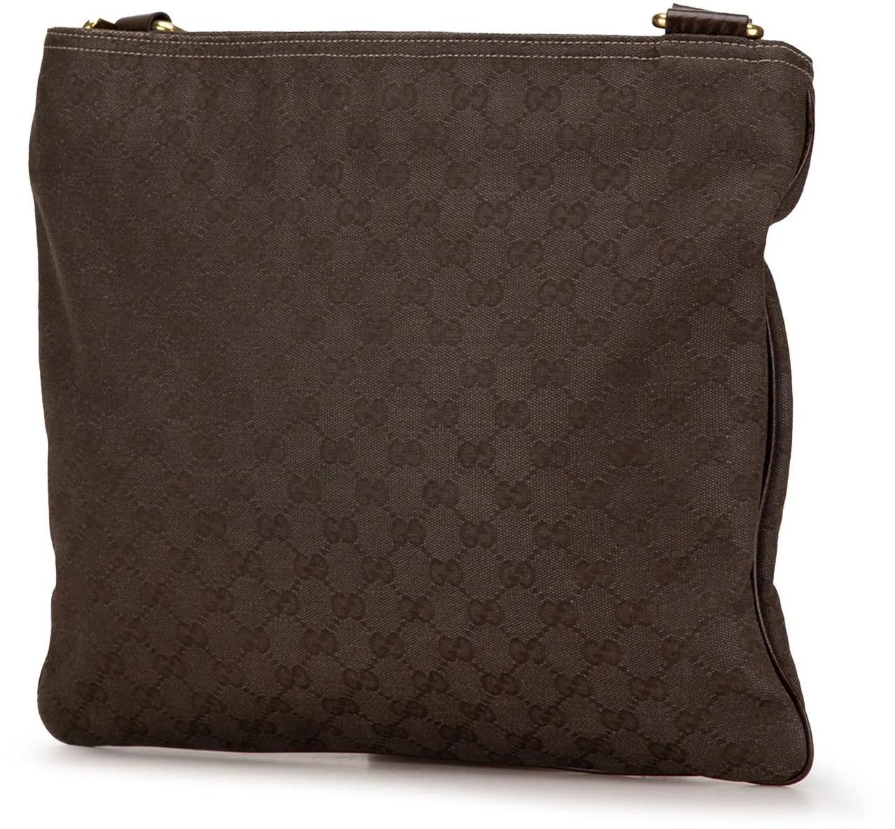 Gucci Shoppers GG Canvas Crossbody in bruin