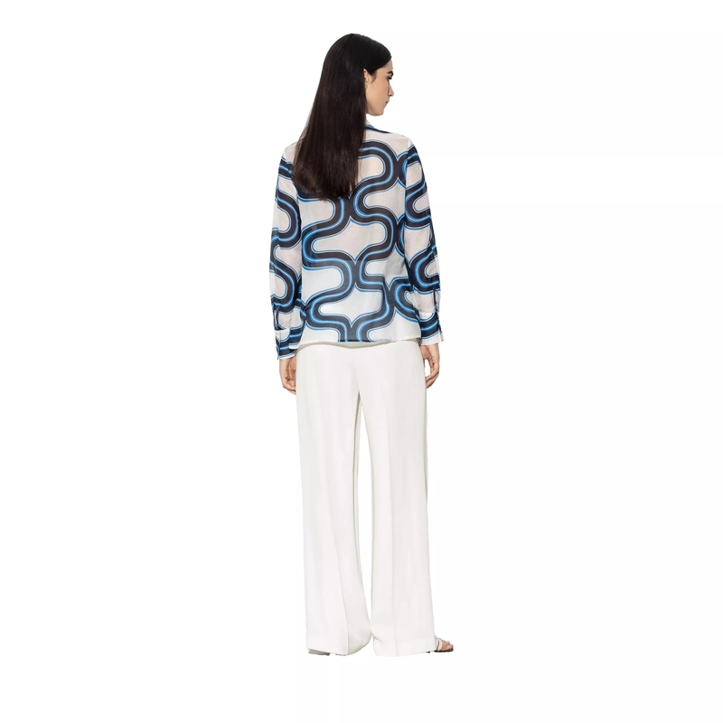 Luisa Cerano  Gabardine-Wideleg-Pants off-white(Image 3)