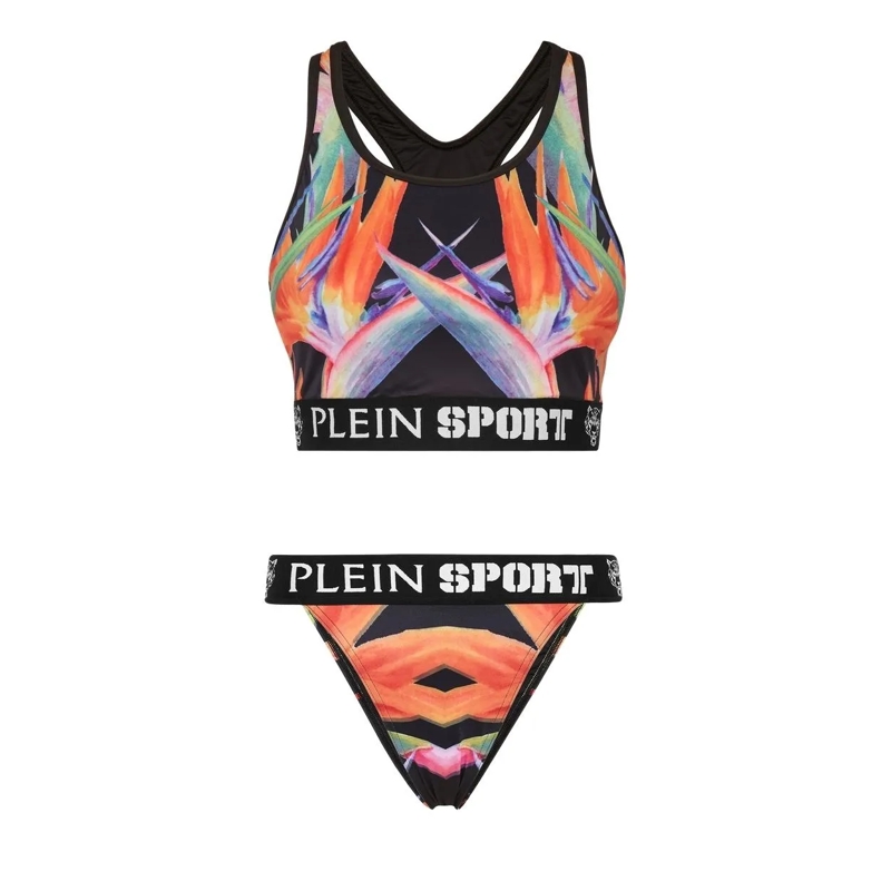 Plein Sport  Bikini Flowers schwarz