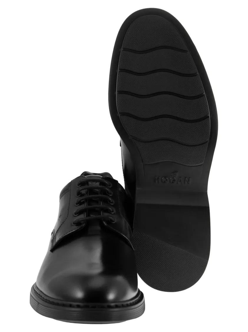 Thumbnail - H576 - Derby Lace-Ups With Rubber Bottom - Gr. 8_5 - in Schwarz