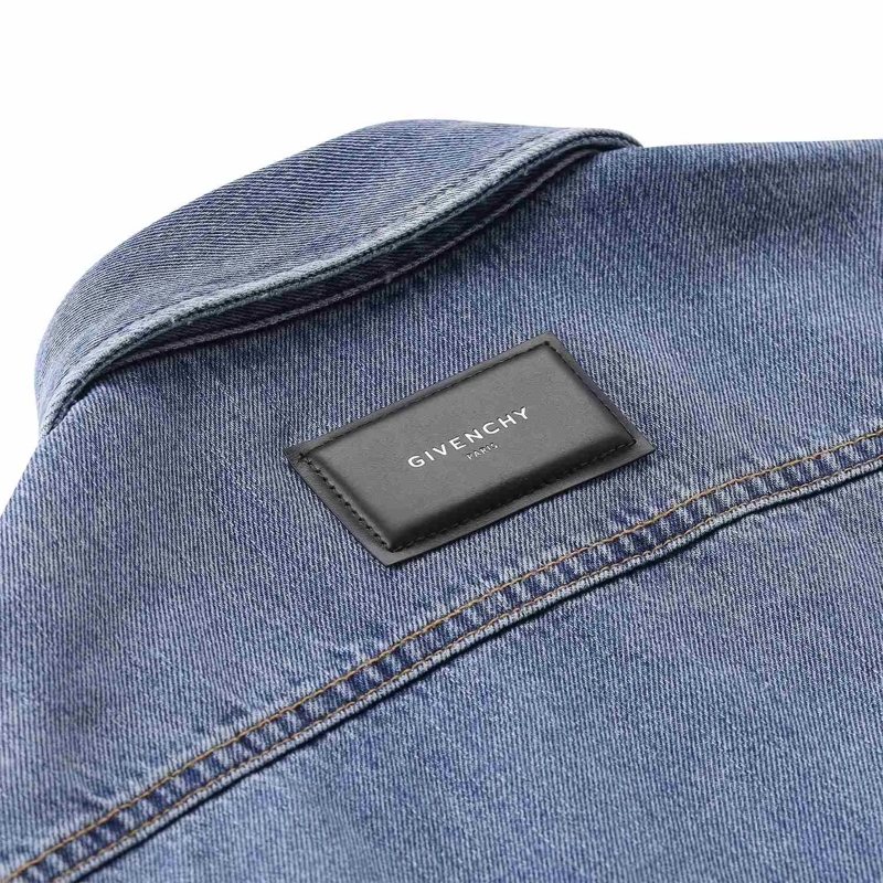 Givenchy Hemd Denim Blue Casual Shirt With Button-Down Front Blue(Image 8)