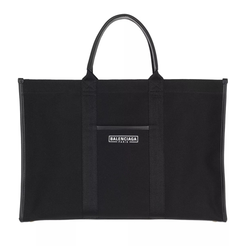 Balenciaga Shopping Bag Leather  Black White Shoppingväska
