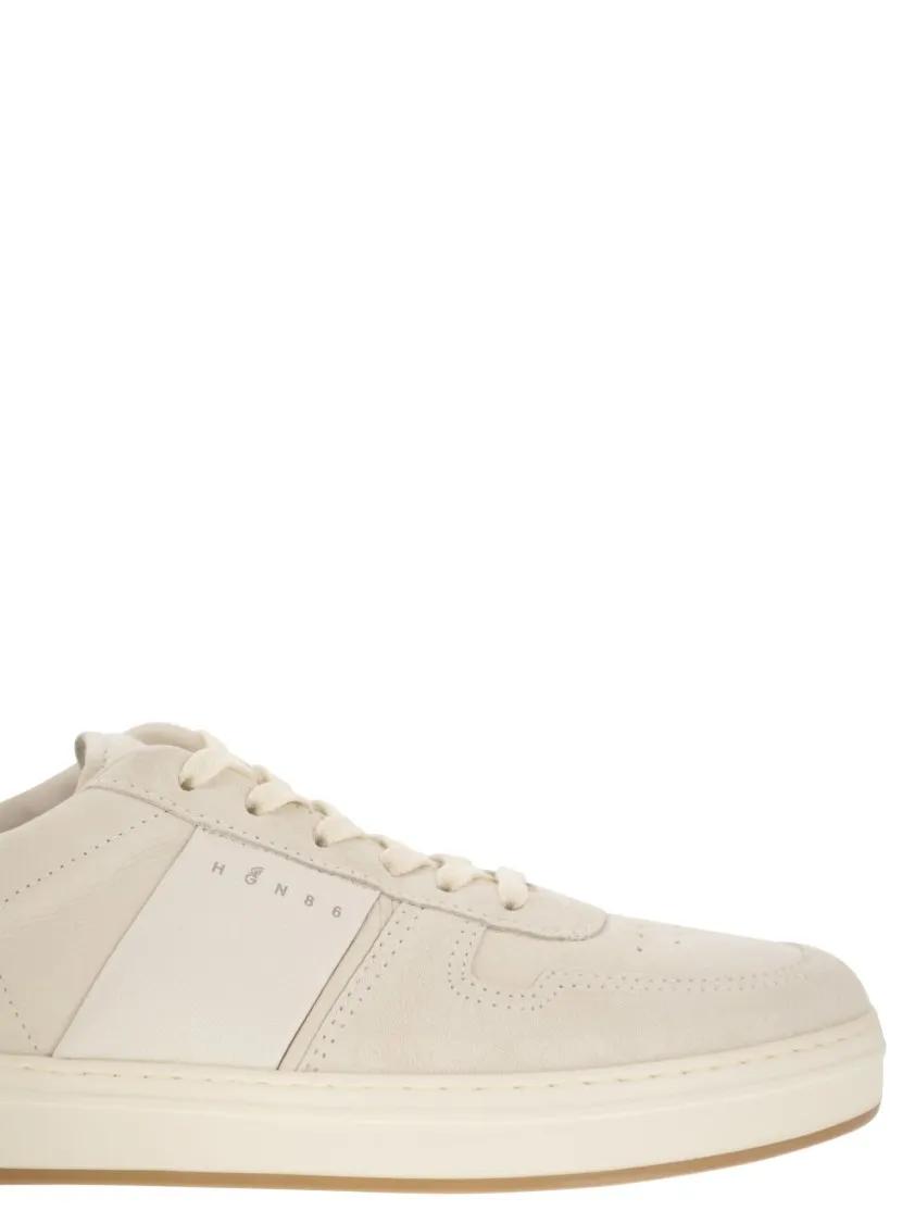Thumbnail - Hogan Low-Top Sneaker - H668 - Leather Trainers - Gr. 10_5 - in Beige - für Damen