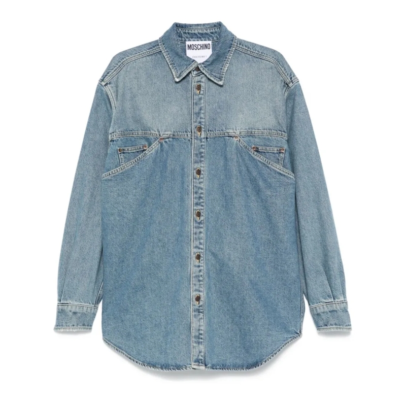 Moschino Hemd Light Blue Denim Shirt Blue