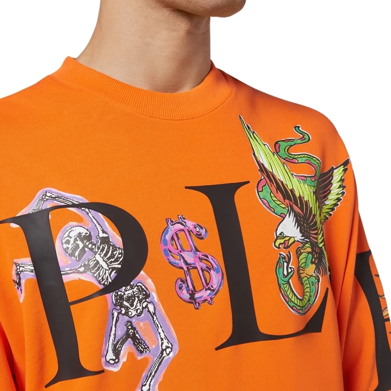 Philipp Plein Top Sweatshirt Tattoo orange(Image 5)