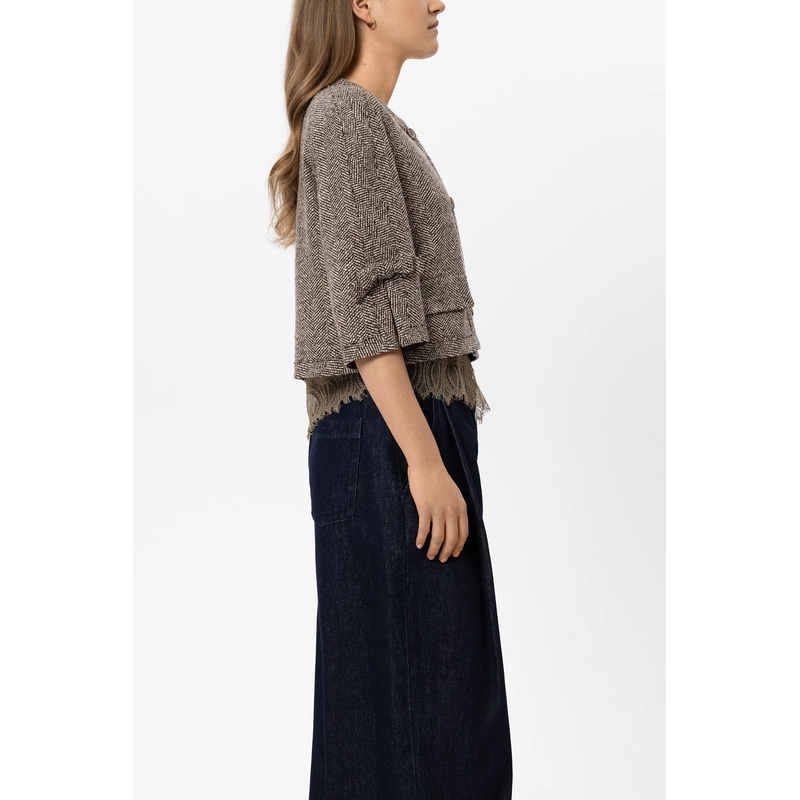 Luisa Cerano jas Fischgrat-Jacke butter yellow(Image 3)