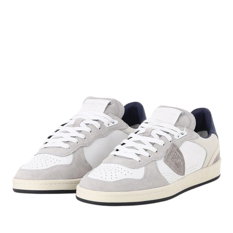 Philippe Model Schnürschuhe Low-Top Leather Sneakers With Suede Accents Grey(Image 5)