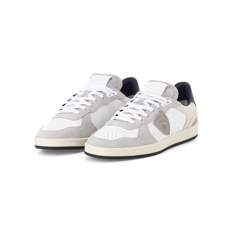 Philippe Model Schnürschuhe Low-Top Leather Sneakers With Suede Accents Grey(Image 9)