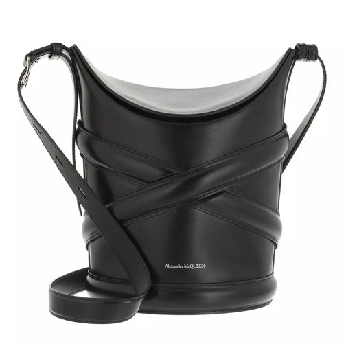 Alexander McQueen Bucket Bag Leather Black Borsa a secchiello