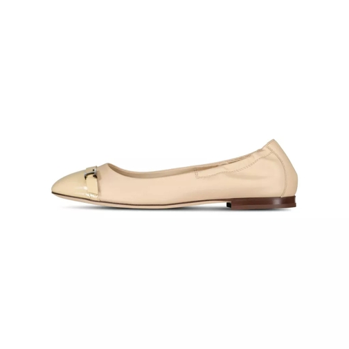 Tod's Ballerinas aus Leder mit Logo Beige Ballerine