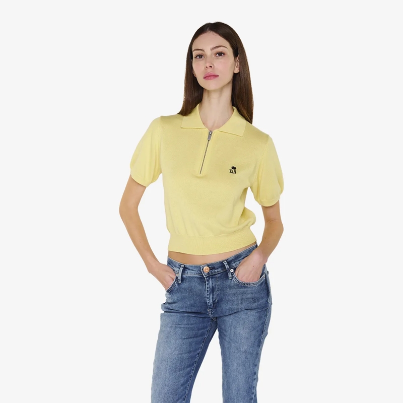 True Religion Pullover Poloshirt gelb(Image 6)