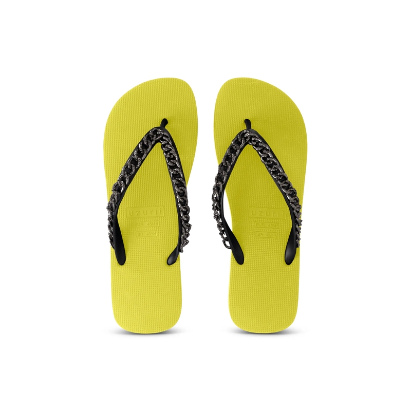 UZURII Flip Flops Zehentrenner Silver Large hell-grün