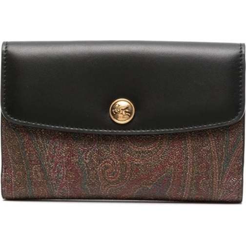 Etro Bi-Fold Portemonnaie portafoglio 15x9 brown schwarz