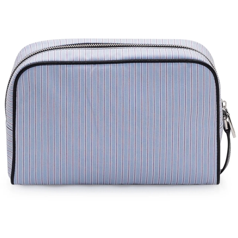 Dolce&Gabbana Weekender Borsa con Chiusura Zip e Motivo a Righe hellblau(Image 3)