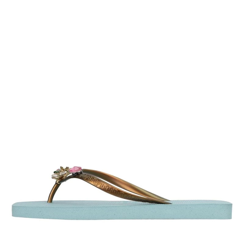 UZURII Flip Flops flip flop Flore Square ocean