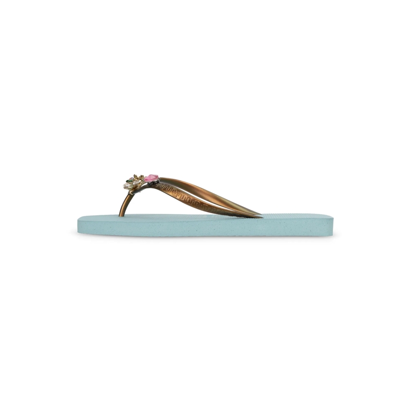 UZURII Flip Flops flip flop Flore Square ocean(Image 7)