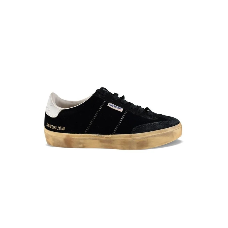 Golden Goose Lage-top sneaker Low-Top Black Suede Sneakers With Vintage Worn Eff Black