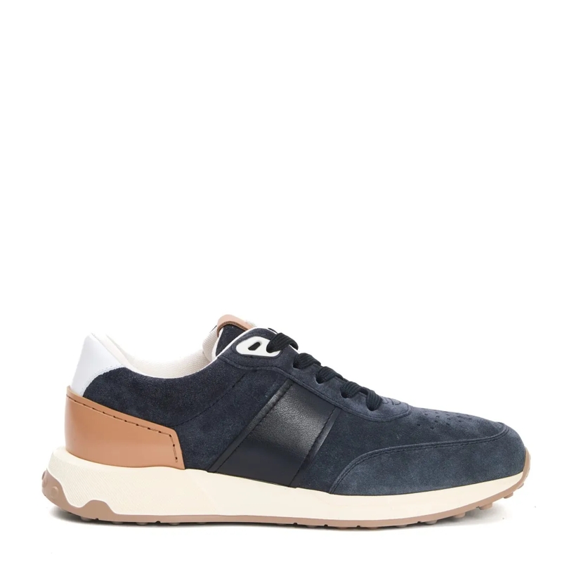 Tod's Lage-top sneaker Running Blue Suede Leather Spoiler Blue