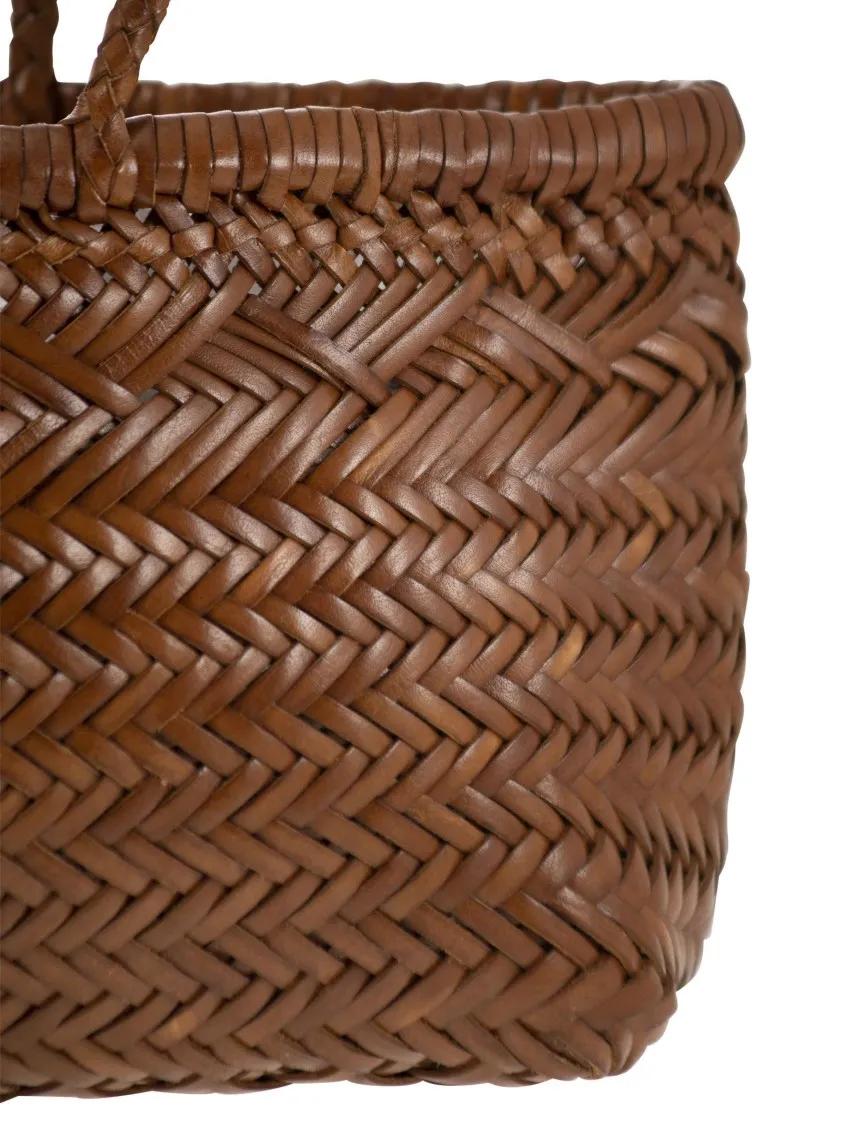 Thumbnail - DRAGON DIFFUSION Shopper & Totes - Triple Jump Small - Woven Leather Bag - Gr. unisize - in Braun - für Damen