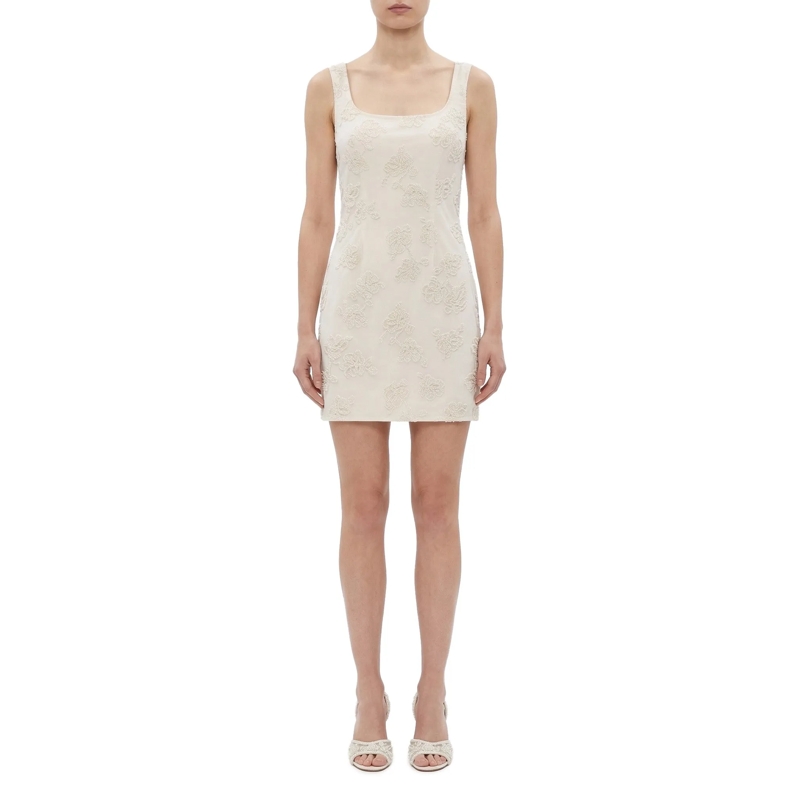 Rotate Mini-robe Minikleid mit Perlen weiß(Image 2)