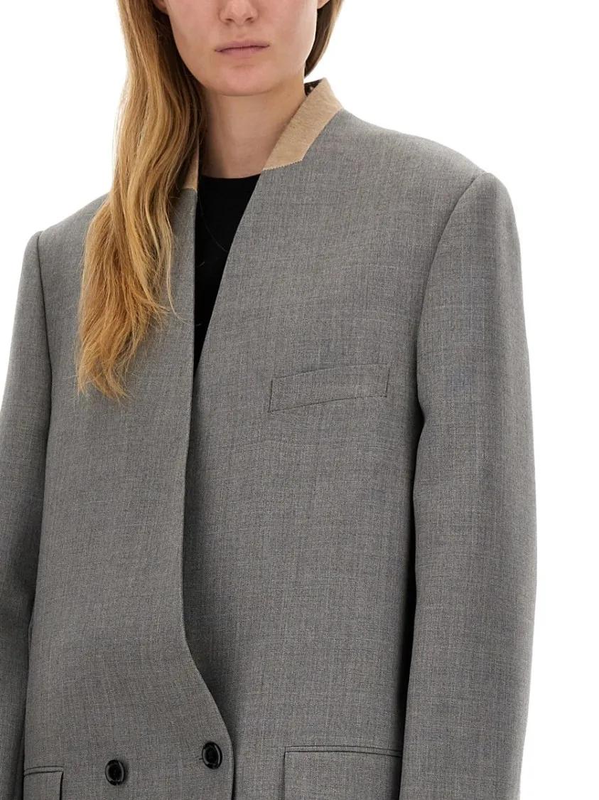 Moschino Tailored Grey Wool Coat Grey | Trenchcoat