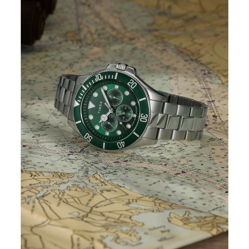 Timex Quarzuhr Quarz-Analoguhr Harborside Coast Multifunction silber(Image 6)