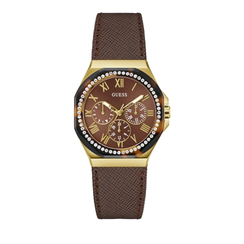 Guess Quartz Watch Glaze Brown