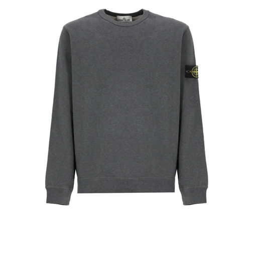 Stone Island Grey Cotton Sweatshirt Grey Sweatshirts