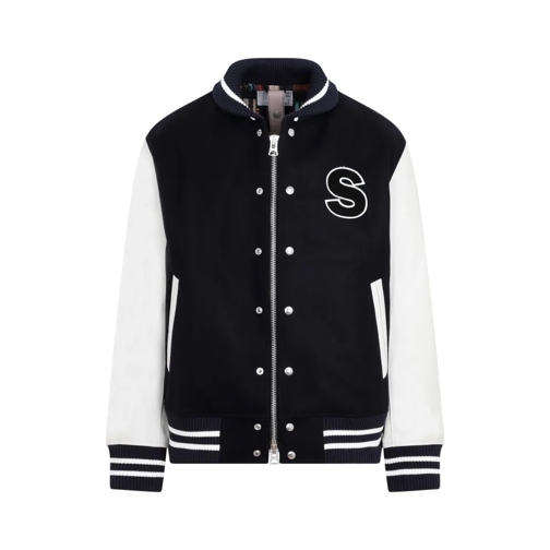 Sacai Bomberjacken Navy And Off-White Interstellar Blouson Jacket Blue