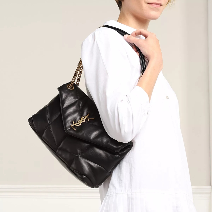 Loulou puffer small online bag in quilted lambskin