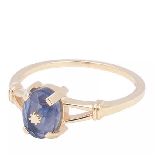 Anna + Nina Lucky Fortune Star Ring 14K Purple Solitaire Ring