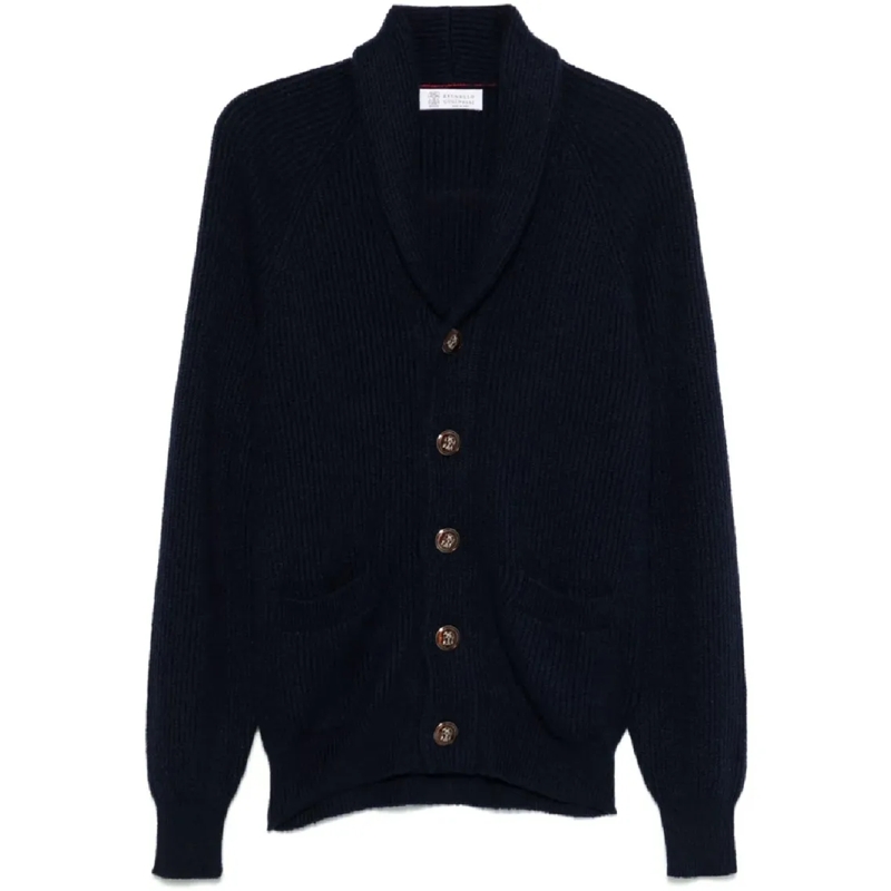 Brunello Cucinelli Strickjacke Textured Knit Cardigan Black