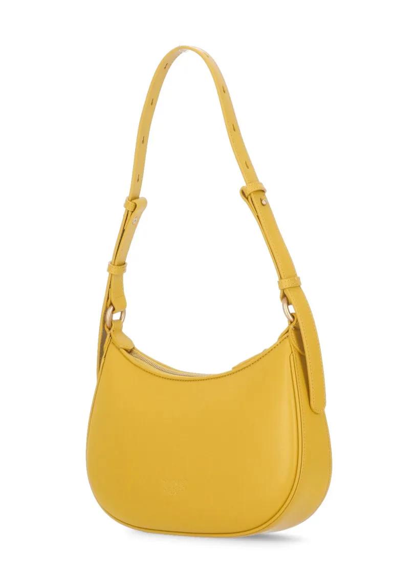pinko Shoppers Mini Love Half Moon Bag in geel