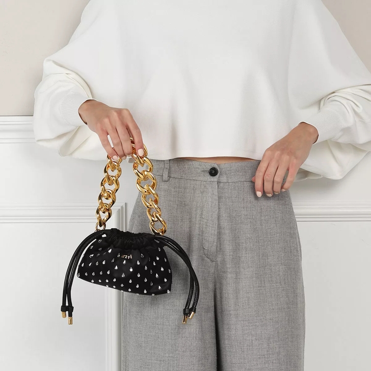 N 21 Eva Small Raso Hotfix Black Bucket Bag